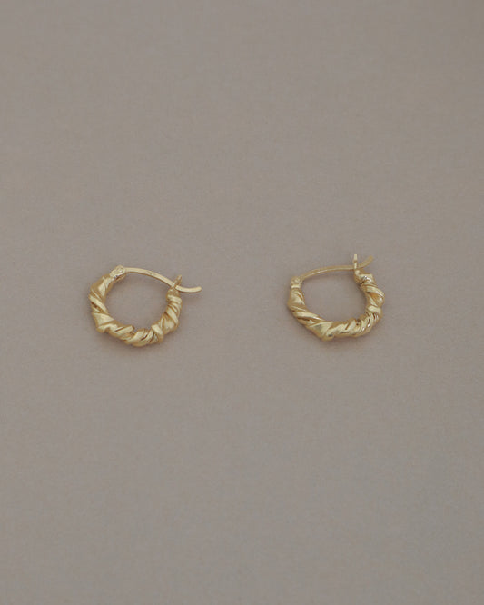 Gold twisted vine hoops